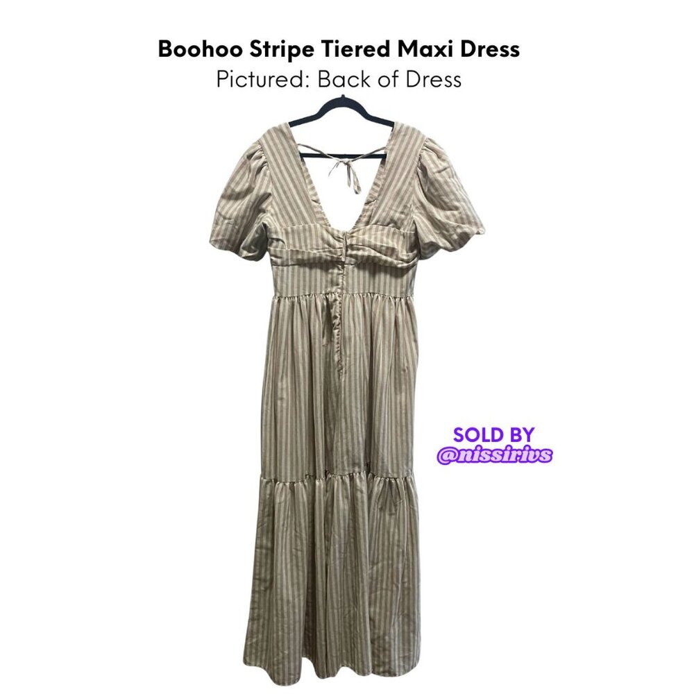 Boohoo Stripe Tiered Maxi Dress - Picture 5 of 7